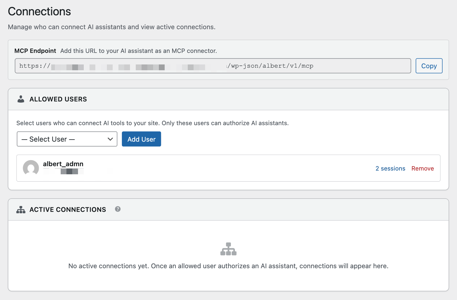 Detail view of a single ability call showing inputs, response, user and client